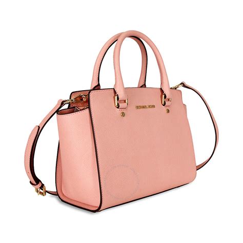 michael michael kors medium selma saffiano satchel pink|Michael Kors selma medium messenger.